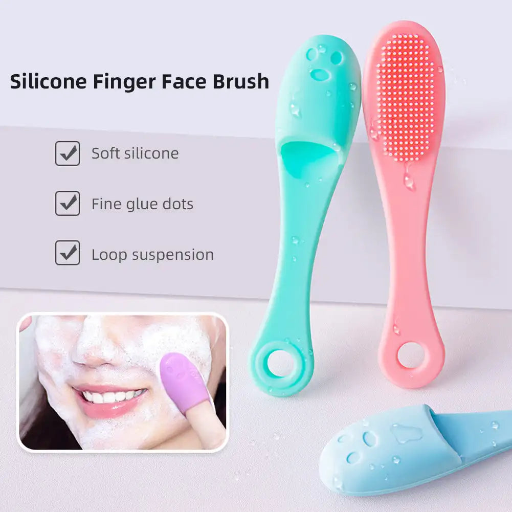 Silicone Facial Brush Cleaner Portable Blackhead Double-sided Massage Brushes